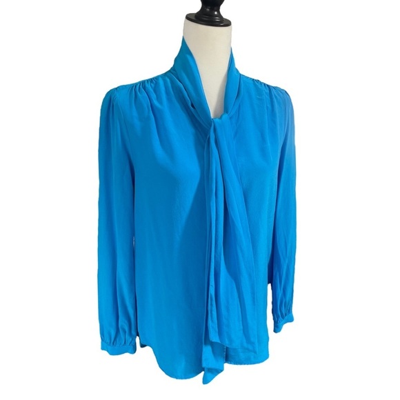 J. CREW Tie-neck blouse in Re-Imagined Silk size XS - Picture 8 of 15